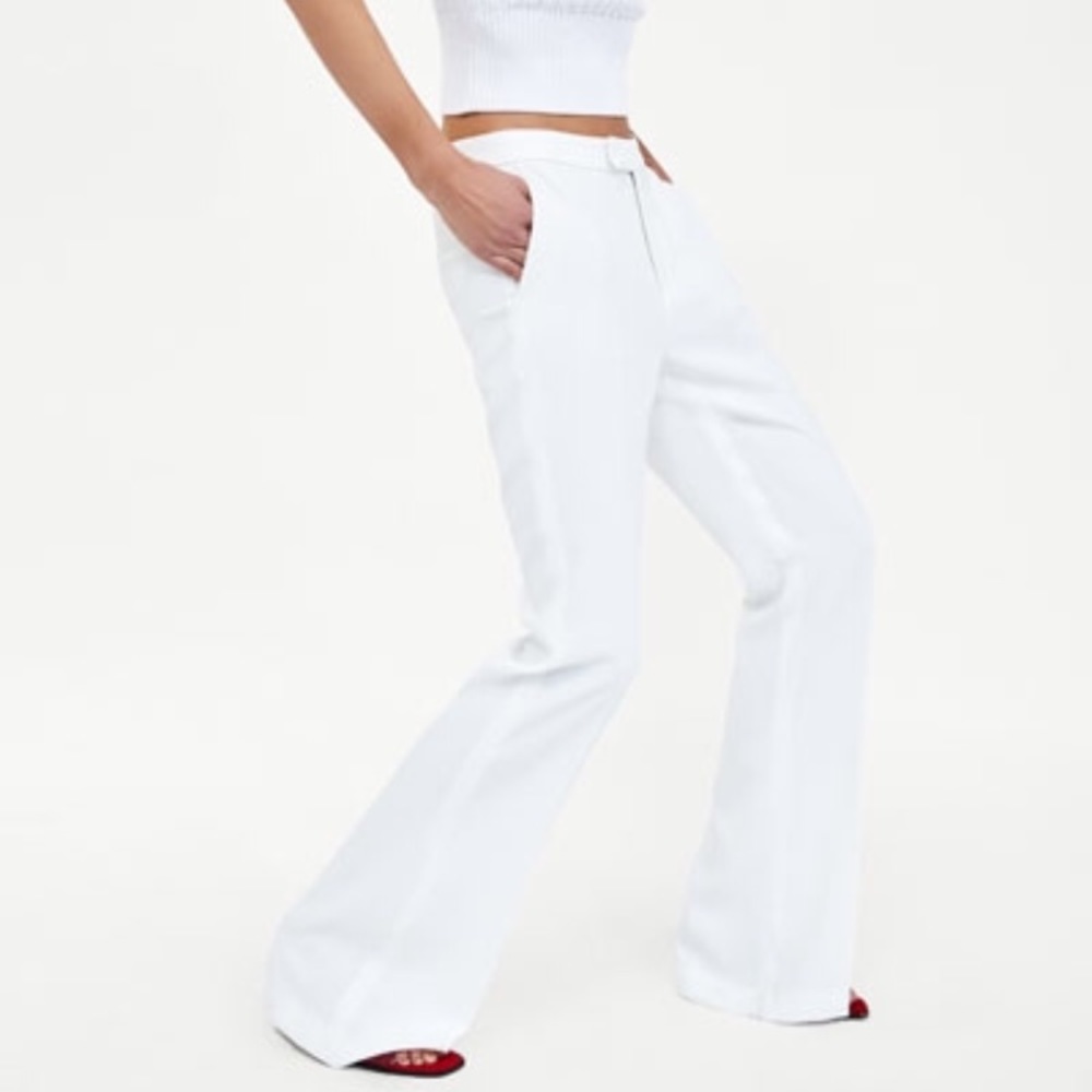 White Flared Pants